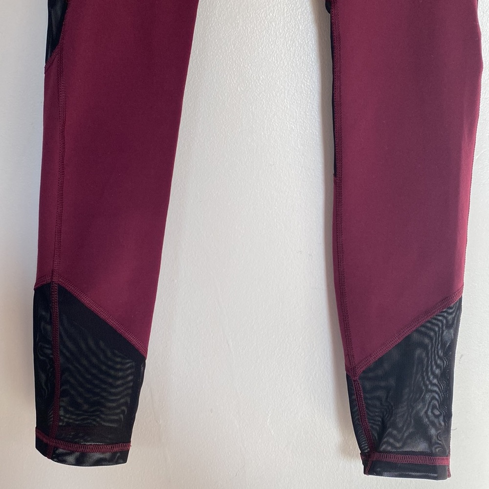 Express Exp Core Performance Leggings - Burgundy … - image 3